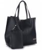 GEANȚĂ DIN PIELE shopper bag Vittoria Gotti negru V8